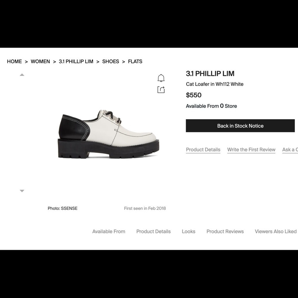 3.1 Philip Lim cat loafer, size 38